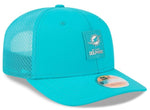 New Era NFL Miami Dolphins 2025 Sideline 9SEVENTY Trucker Adjustable Hat - Aqua