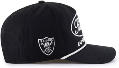 '47 NFL Las Vegas Raiders Foundational Sandstone Script Hitch RF Adjustable Snapback Hat - Black