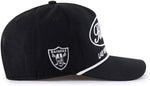 '47 NFL Las Vegas Raiders Foundational Sandstone Script Hitch RF Adjustable Snapback Hat - Black