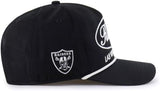 '47 NFL Las Vegas Raiders Foundational Sandstone Script Hitch RF Adjustable Snapback Hat - Black