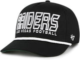 '47 NFL Las Vegas Raiders Byline Cord Hitch Adjustable Snapback Hat - Black