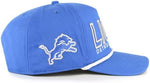 '47 NFL Detroit Lions Byline Cord Hitch Adjustable Snapback Hat - Blue