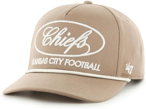'47 NFL Kansas City Chiefs Foundational Hitch RF Adjustable Snapback Hat - Khaki