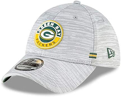 Men's New Era Gray Green Bay Packers 2020 NFL Sideline Official 39THIRTY Flex Hat