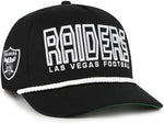 '47 NFL Las Vegas Raiders Byline Cord Hitch Adjustable Snapback Hat - Black