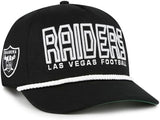 '47 NFL Las Vegas Raiders Byline Cord Hitch Adjustable Snapback Hat - Black