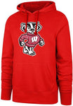 47 NCAA Wisconsin Badgers Imprint Headline Hoodie - Red