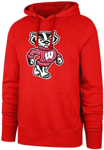47 NCAA Wisconsin Badgers Imprint Headline Hoodie - Red