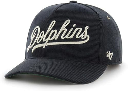 '47 NFL Miami Dolphins Golden Age Cord Hitch RF Adjustable Hat - Black