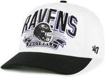 '47 NFL Baltimore Ravens Prime Play Hitch RF Adjustable Snapback Hat - White