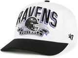 '47 NFL Baltimore Ravens Prime Play Hitch RF Adjustable Snapback Hat - White