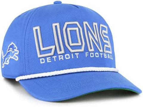 '47 NFL Detroit Lions Byline Cord Hitch Adjustable Snapback Hat - Blue