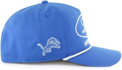 '47 NFL Detroit Lions Foundational Sandstone Script Hitch RF Adjustable Snapback Hat - Blue