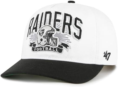 '47 NFL Las Vegas Raiders Prime Play Hitch RF Adjustable Snapback Hat - White