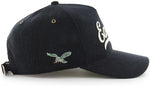 '47 NFL Philadelphia Eagles Golden Age Cord Hitch RF Adjustable Hat - Black