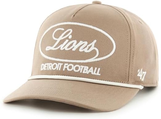 '47 NFL Detroit Lions Foundational Hitch RF Adjustable Snapback Hat - Khaki