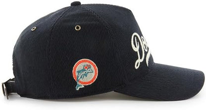 '47 NFL Miami Dolphins Golden Age Cord Hitch RF Adjustable Hat - Black
