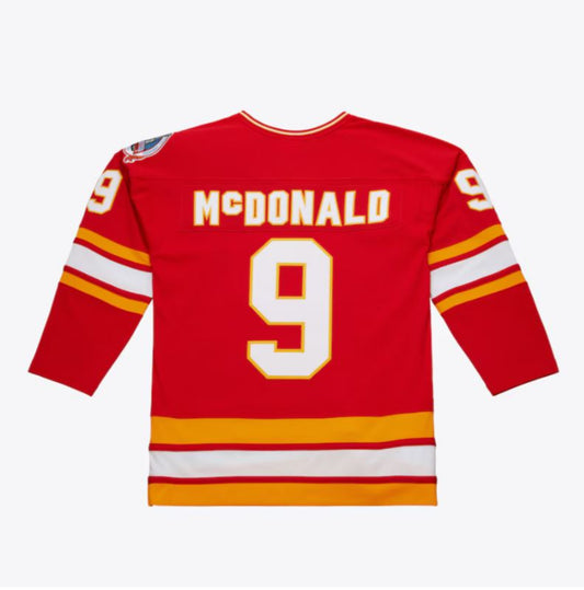 Mitchell & Ness NHL Lanny McDonald Calgary Flames 1989 Stanley Cup Finals Jersey - Red