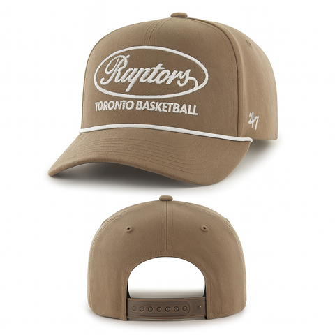 '47 NBA Toronto Raptors Foundational Hitch RF Adjustable Snapback Hat - Khaki