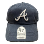 Women's Atlanta Braves '47 Brand Clean Up MLB Navy Adjustable Cap
