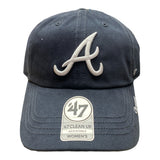 Women's Atlanta Braves '47 Brand Clean Up MLB Navy Adjustable Cap