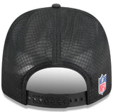 New Era NFL Cincinnati Bengals 2025 Sideline 9SEVENTY Trucker Adjustable Hat - Black