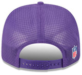 New Era NFL Minnesota Vikings 2025 Sideline 9SEVENTY Trucker Adjustable Hat - Purple