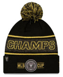 New Era Inter Miami CF 2025 MLS Champions Locker Room Cuffed Knit Hat