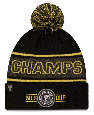 New Era Inter Miami CF 2025 MLS Champions Locker Room Cuffed Knit Hat