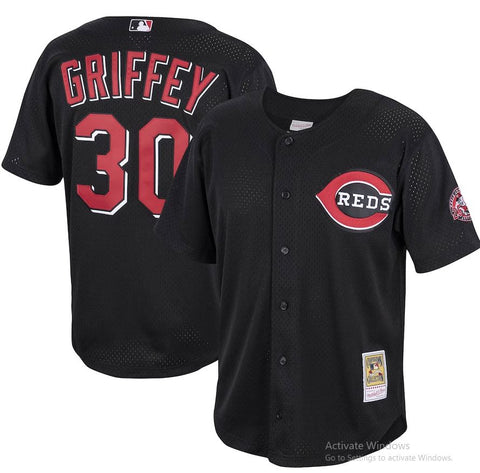 Mitchell & Ness MLB Cincinnati Reds Ken Griffey Jr. Jersey - Black