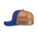 New Era MLB Toronto Blue Jays Debossed Logo 9SEVENTY Stretch-Snap Hat - Blue/Brown