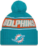 New Era NFL Miami Dolphins 2024 Cold Weather Sport Pom Knit