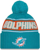 New Era NFL Miami Dolphins 2024 Cold Weather Sport Pom Knit