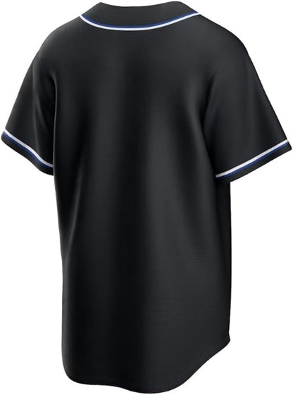 Nike MLB Toronto Blue Jays Fashion Black Out Blank Jersey - Black