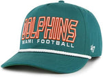 '47 NFL Miami Dolphins Byline Cord Hitch Adjustable Snapback Hat - Aqua