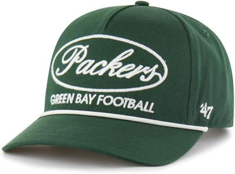'47 NFL Green Bay Packers Foundational Sandstone Script Hitch RF Adjustable Snapback Hat - Green