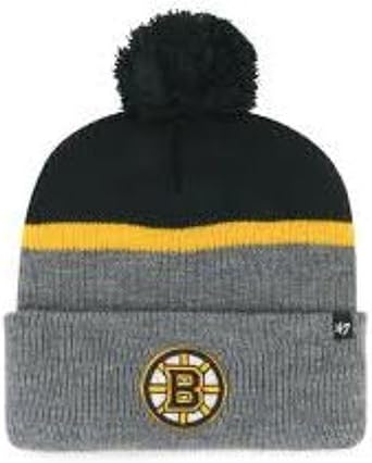 47 NHL Boston Split Shadow Cuff Pom Knit - Grey/Black