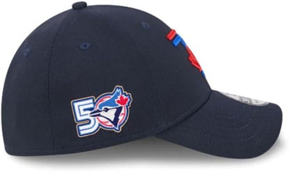 New Era 39THIRTY MLB Toronto Blue Jays 50th Anniversary Side Patch City Connect Stretch Fit Hat - Navy