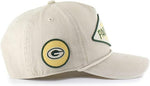'47 NFL Green Bay Packers Cairn Hitch RF Adjustable Snapback Hat - Beige