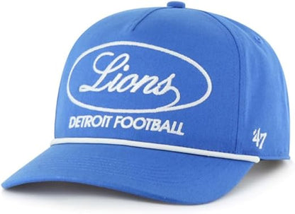'47 NFL Detroit Lions Foundational Sandstone Script Hitch RF Adjustable Snapback Hat - Blue