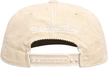 Beige cap with 'Mitchell & Ness' logo on a white background