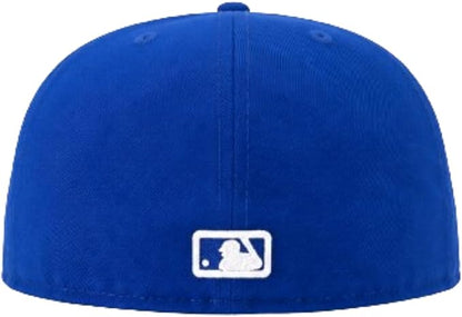New Era MLB Toronto Blue Jays Cooperstown Logo 59FIFTY Fitted Hat - Royal Blue/White
