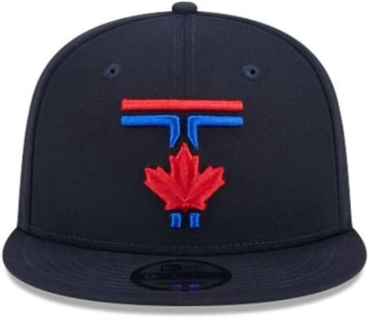 New Era 9FIFTY MLB Toronto Blue Jays 50th Anniversary Side Patch City Connect Adjustable Snapback Hat - Navy