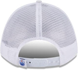 New Era NHL Edmonton Oilers Minimalist 9FORTY A-Frame Trucker Adjustable Snapback Hat - White