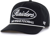 '47 NFL Las Vegas Raiders Foundational Sandstone Script Hitch RF Adjustable Snapback Hat - Black