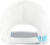 47 White Noise Toronto Raptors Clean Up Adjustable Hat Cap - White/Caribbean Blue