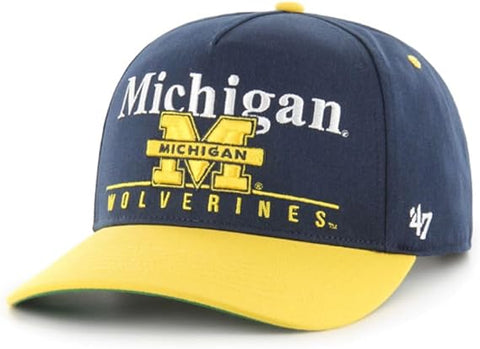 47 NCAA Michigan Wolverines Super Hitch Adjustable Snapback Hat - Navy/Yellow