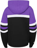 Mitchell & Ness Youth Toronto Raptors Head Coach Hardwood Classics Pullover Hoodie - Black/Purple