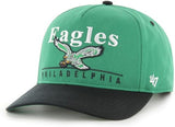 '47 NFL Philadelphia Super Hitch Adjustable Snapback Hat - Green/Black