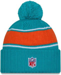New Era NFL Miami Dolphins 2024 Cold Weather Sport Pom Knit